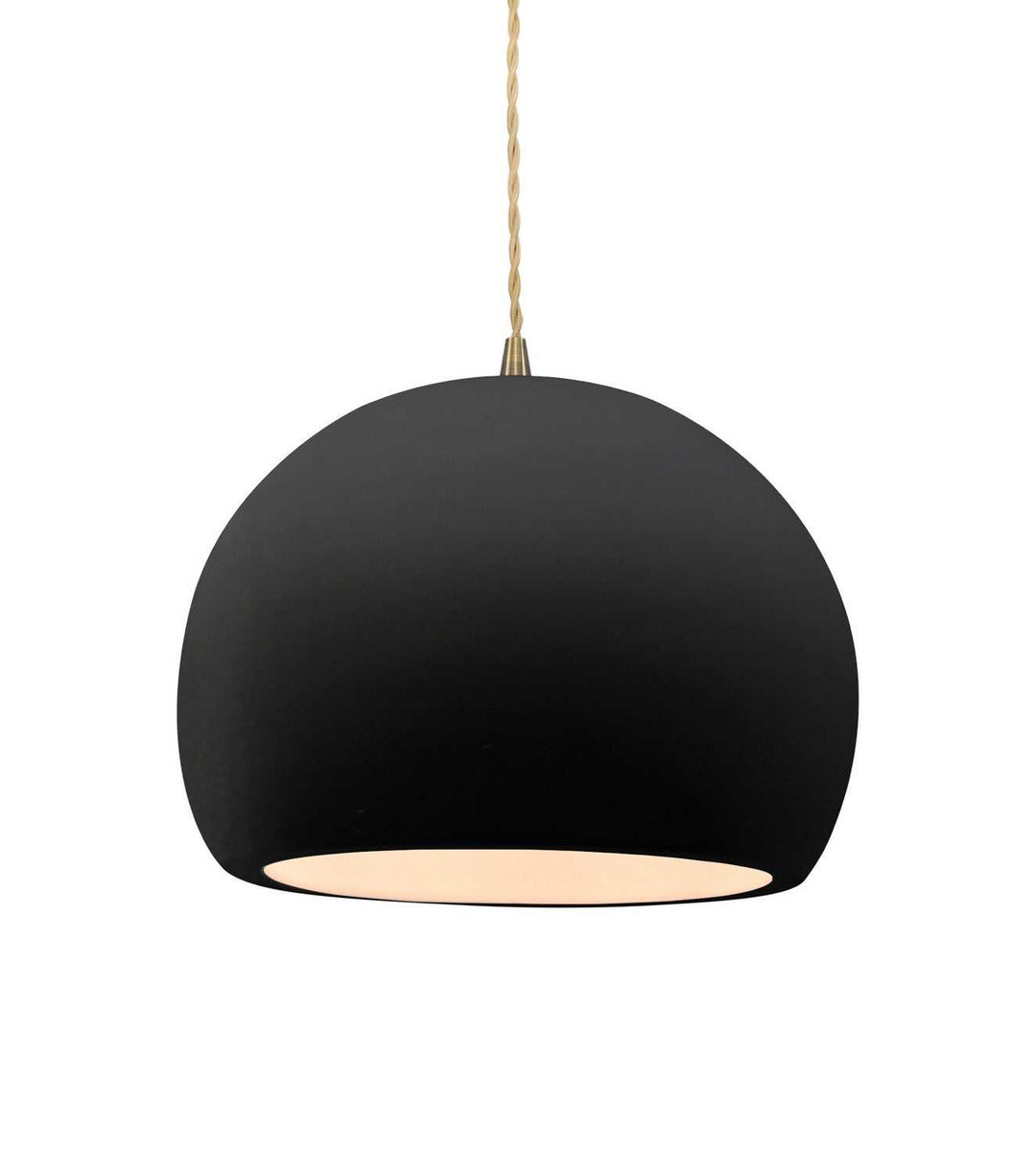 Radiance One Light Pendant in Carbon - Matte Black Justice Designs