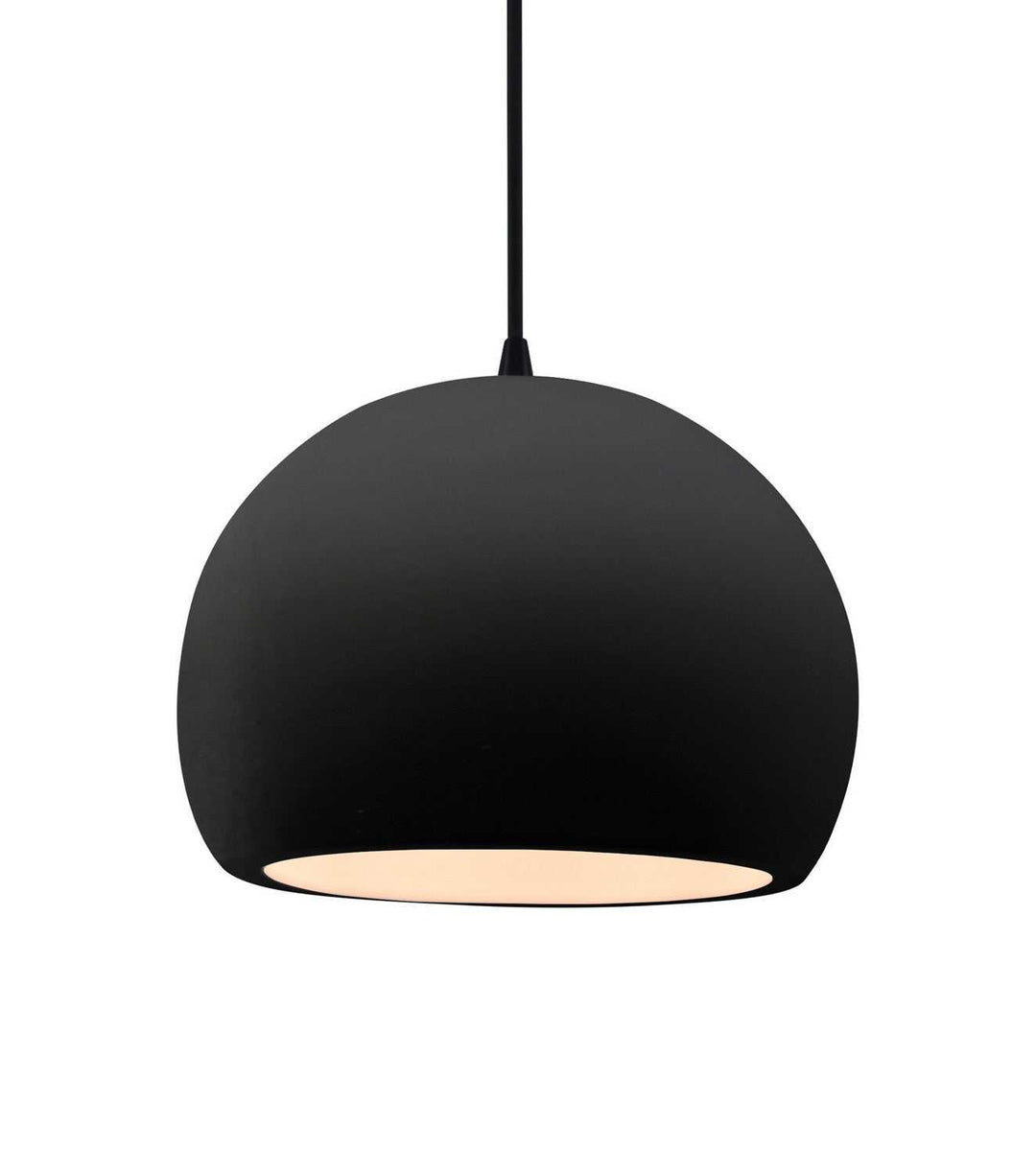 Radiance One Light Pendant in Carbon - Matte Black Justice Designs