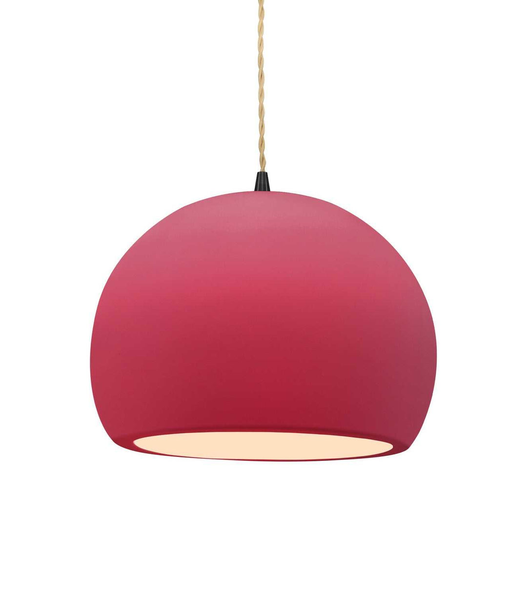 Radiance One Light Pendant in Cerise Justice Designs