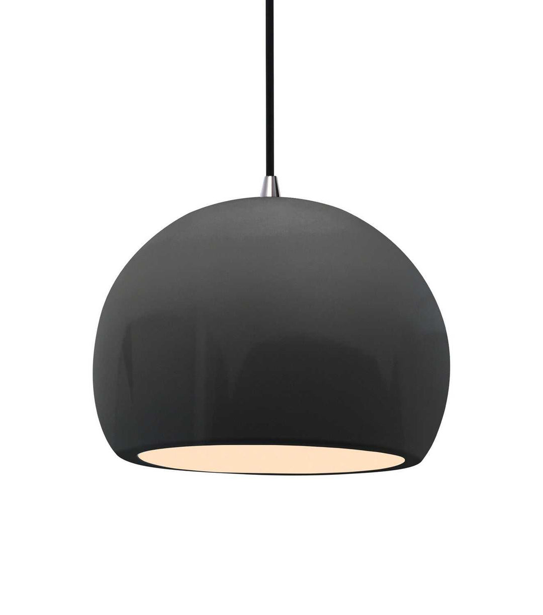 Radiance One Light Pendant in Gloss Grey Justice Designs