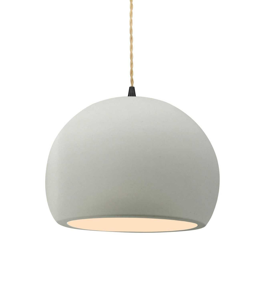 Radiance One Light Pendant in Matte White Justice Designs