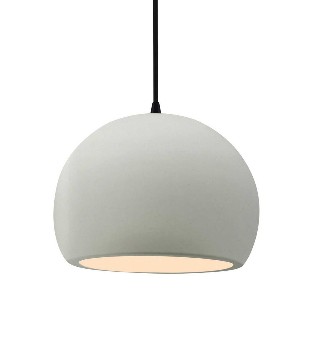 Radiance One Light Pendant in Matte White Justice Designs