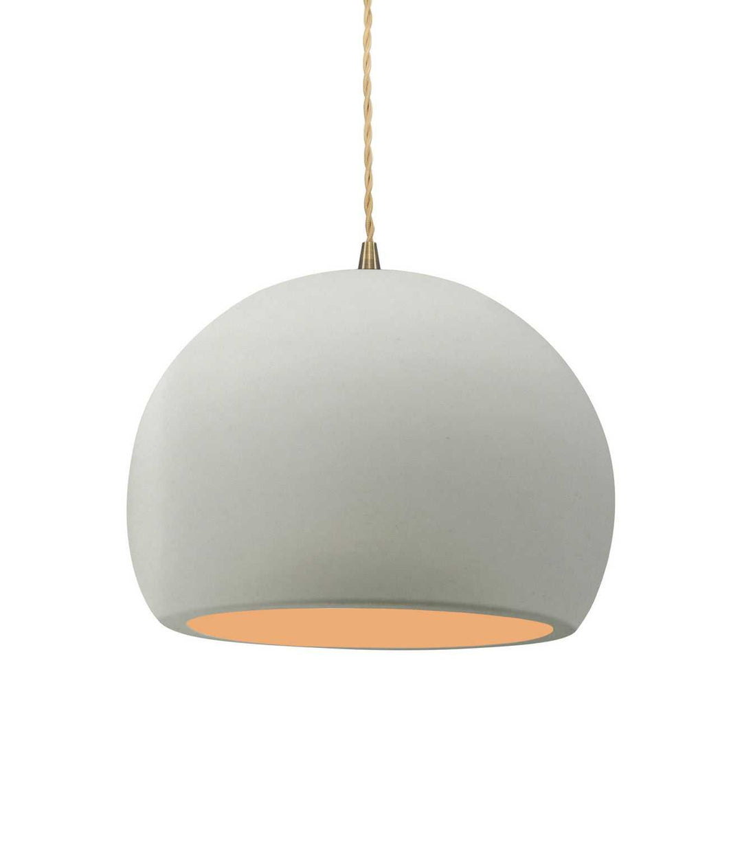 Radiance One Light Pendant in Matte White w/ Champagne Gold Justice Designs