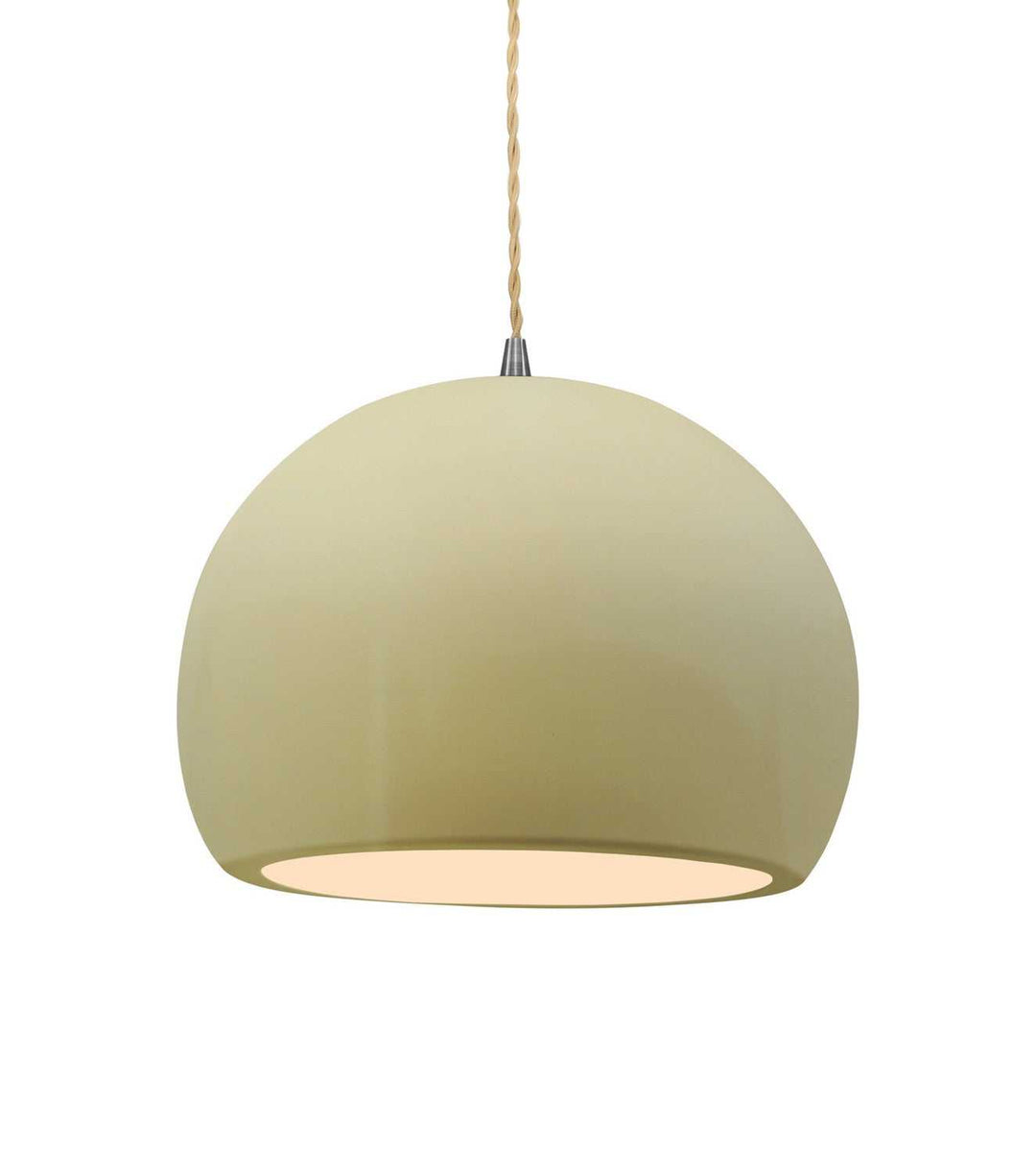 Radiance One Light Pendant in Vanilla (Gloss) Justice Designs