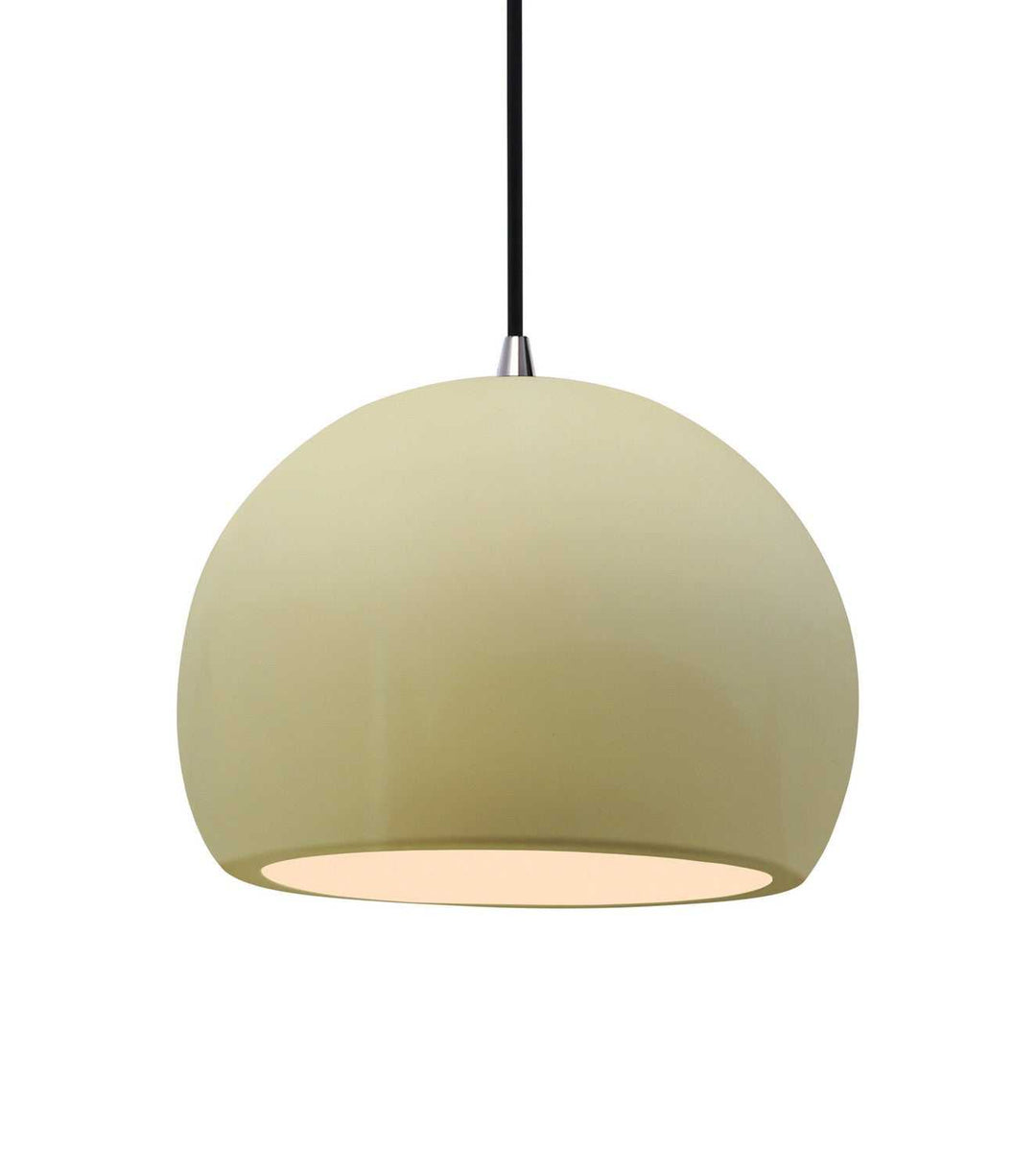 Radiance One Light Pendant in Vanilla (Gloss) Justice Designs