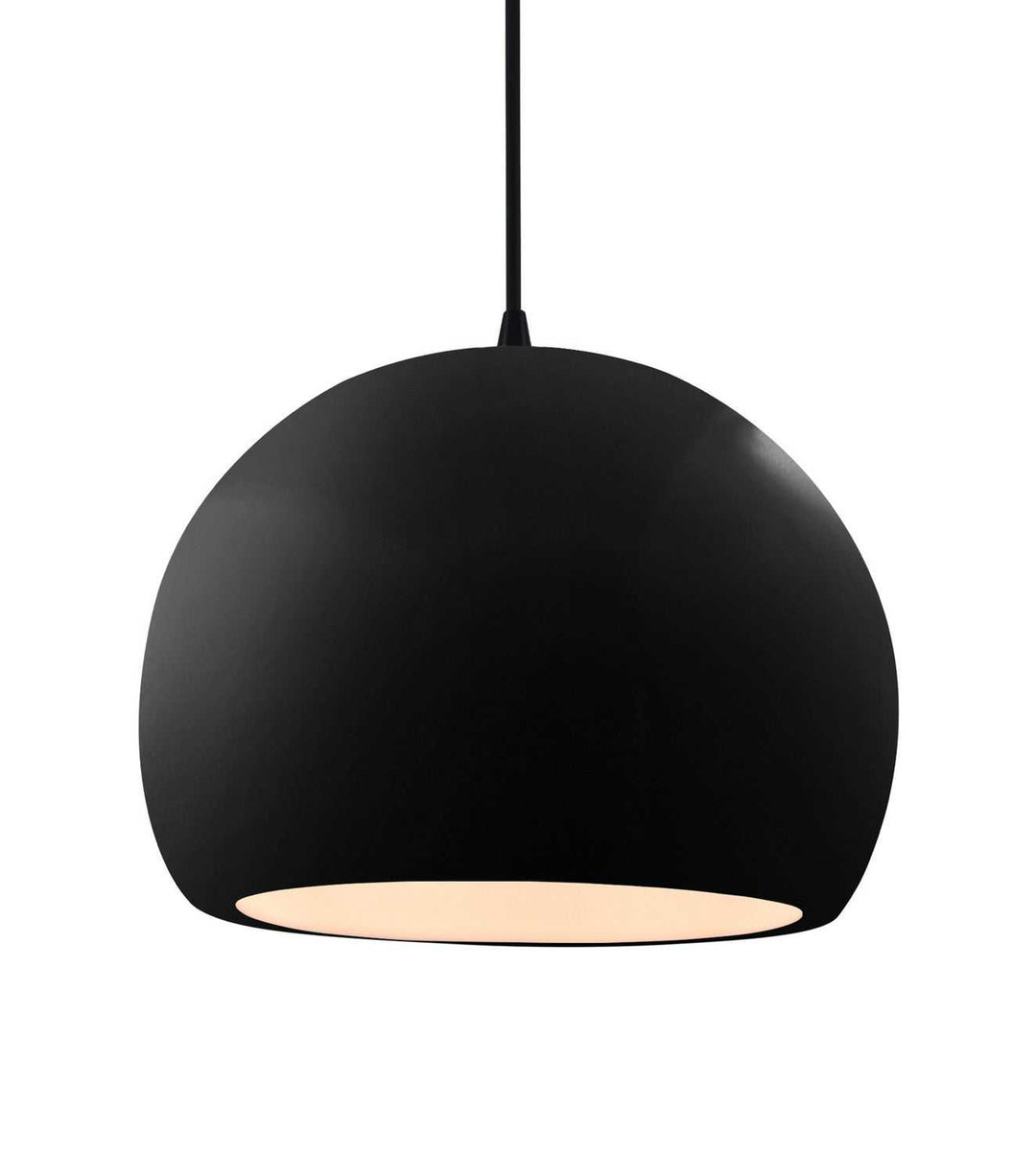 Radiance One Light Pendant in Gloss Black Justice Designs