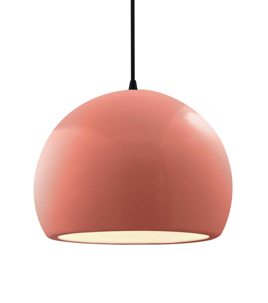 Radiance One Light Pendant in Gloss Blush Justice Designs