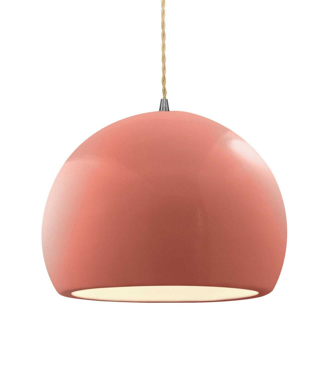 Radiance One Light Pendant in Gloss Blush Justice Designs