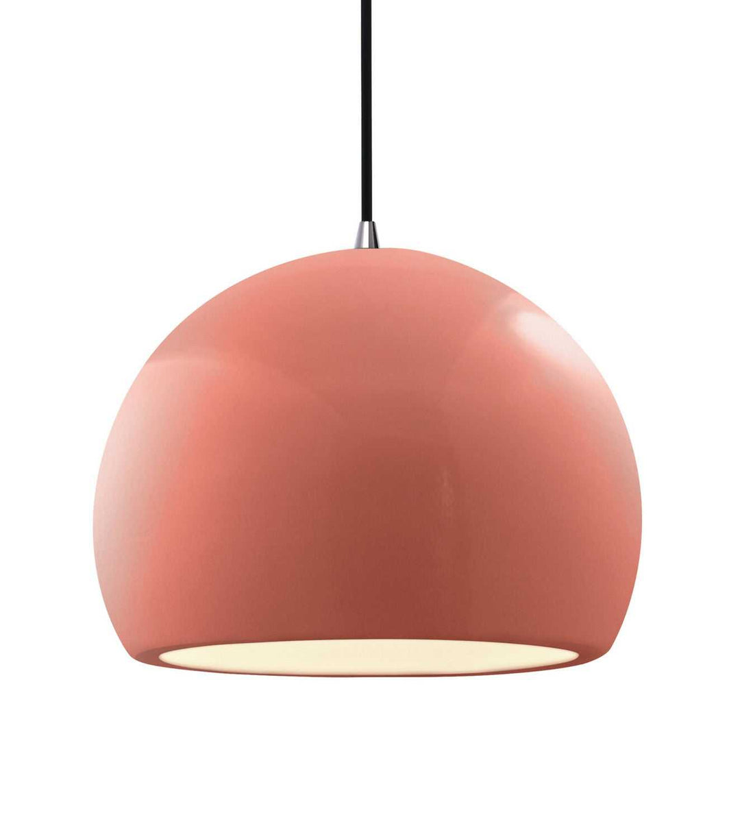 Radiance One Light Pendant in Gloss Blush Justice Designs