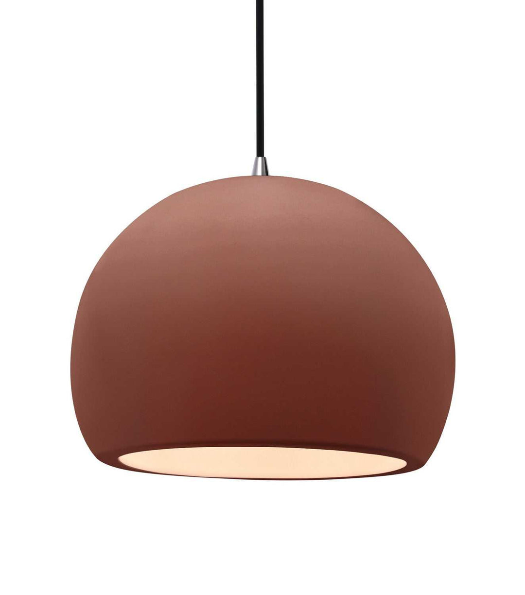 Radiance One Light Pendant in Canyon Clay Justice Designs