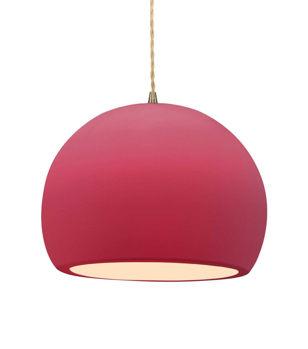 Radiance One Light Pendant in Cerise Justice Designs
