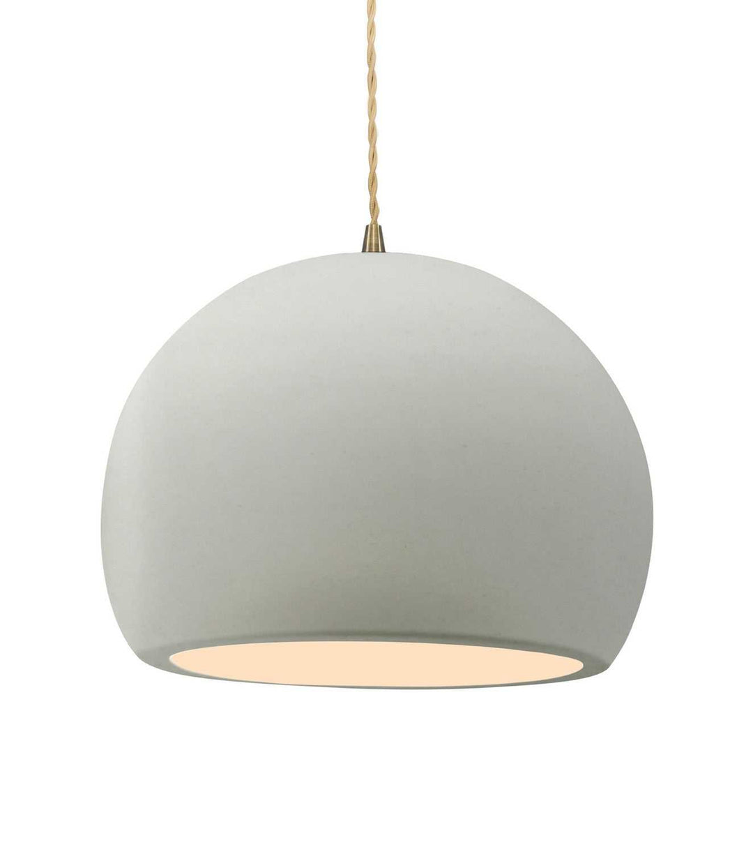 Radiance One Light Pendant in Matte White Justice Designs