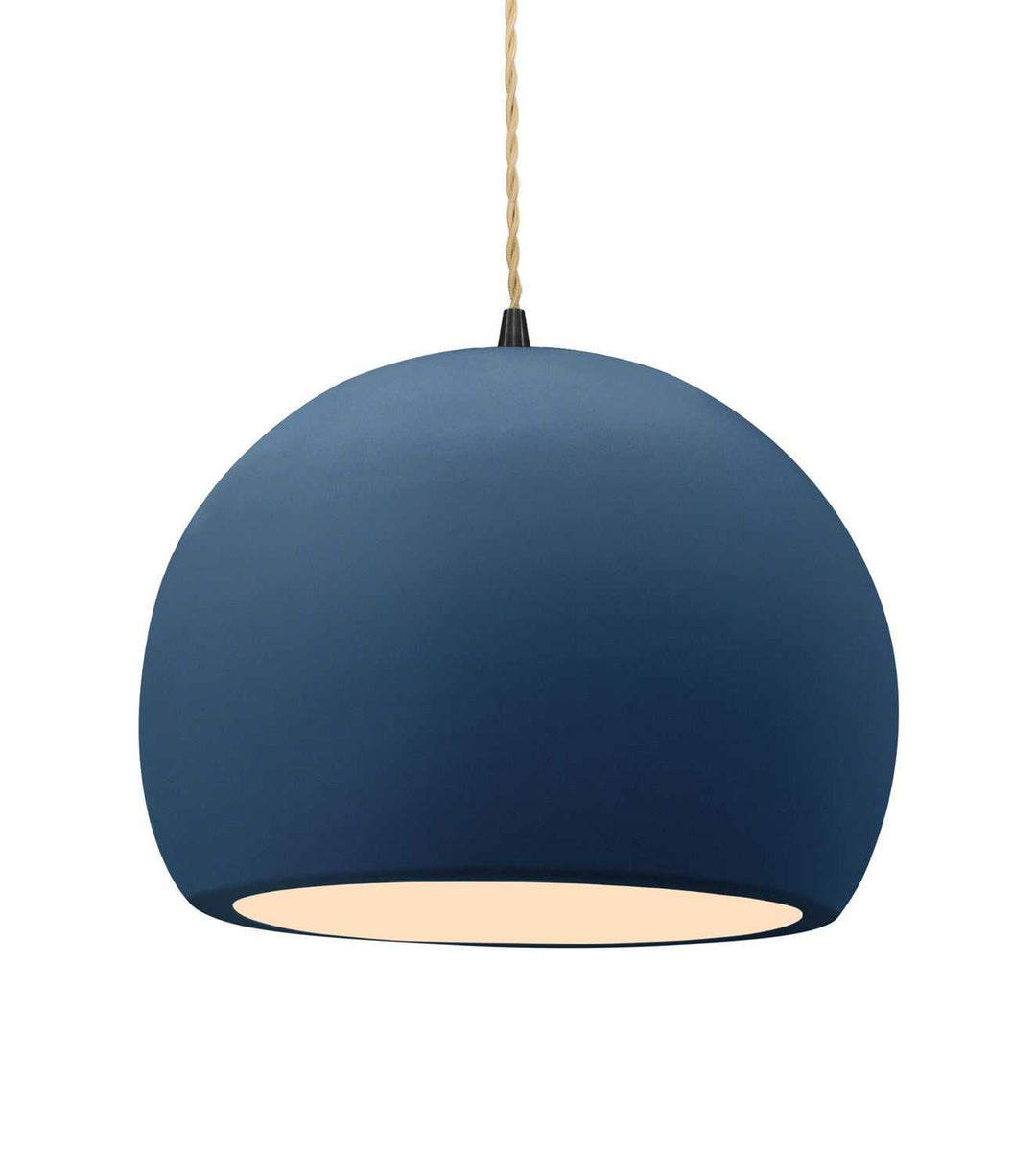 Radiance One Light Pendant in Midnight Sky w/ Matte White Justice Designs