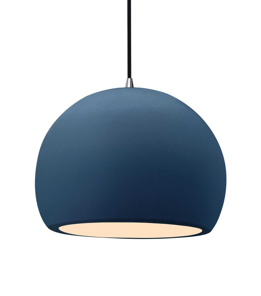 Radiance One Light Pendant in Midnight Sky w/ Matte White Justice Designs