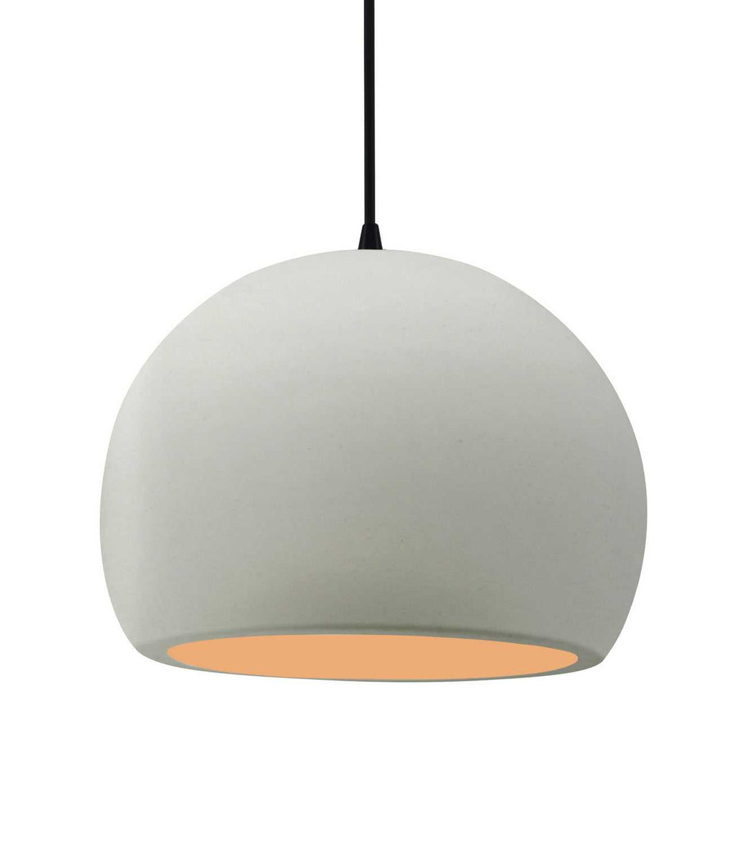 Radiance One Light Pendant in Matte White w/ Champagne Gold Justice Designs