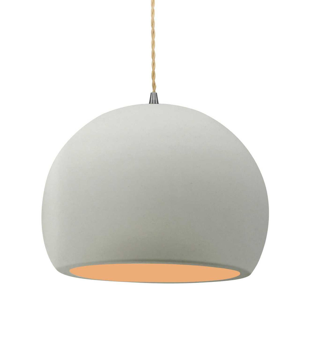 Radiance One Light Pendant in Matte White w/ Champagne Gold Justice Designs