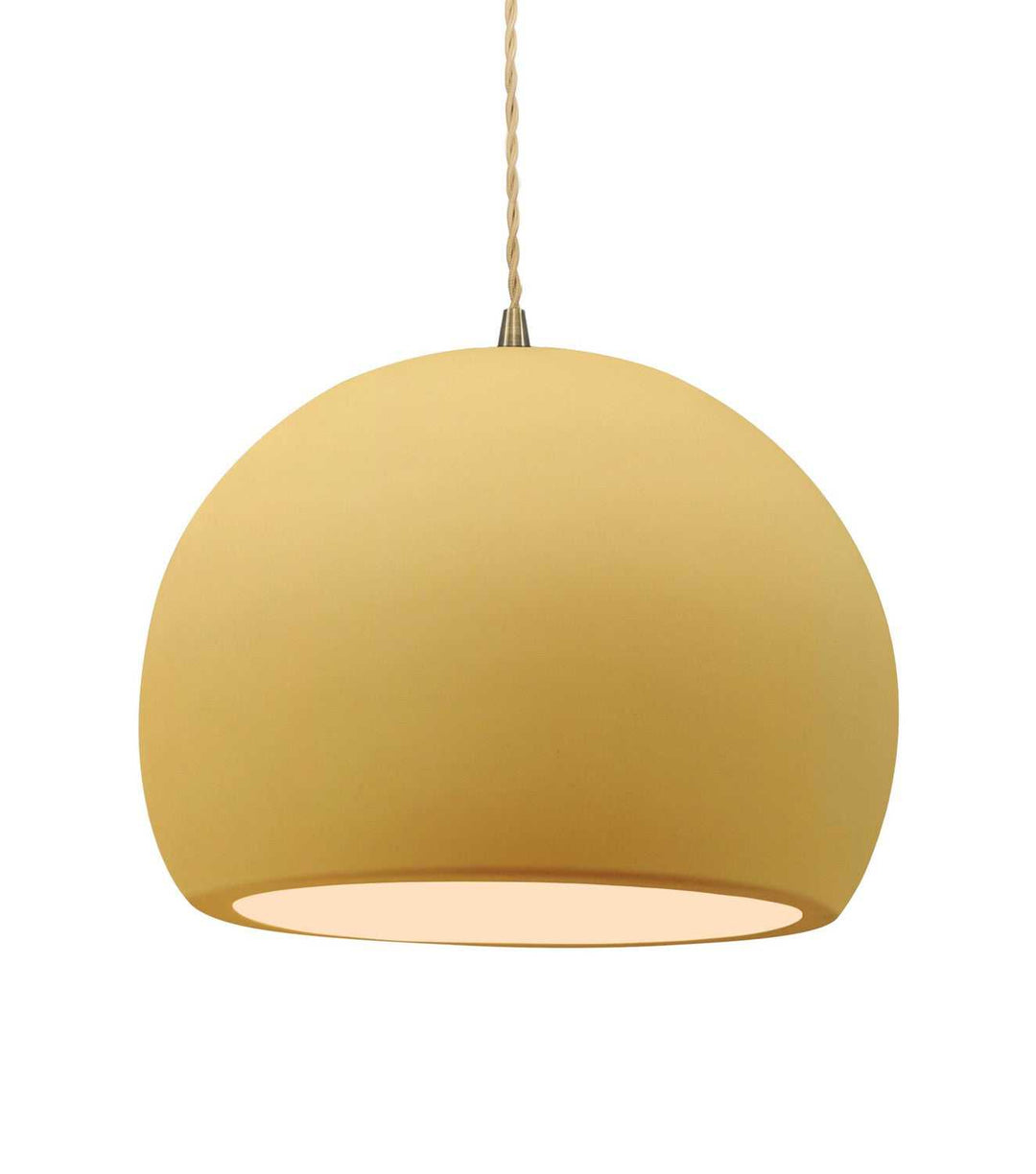 Radiance One Light Pendant in Muted Yellow Justice Designs