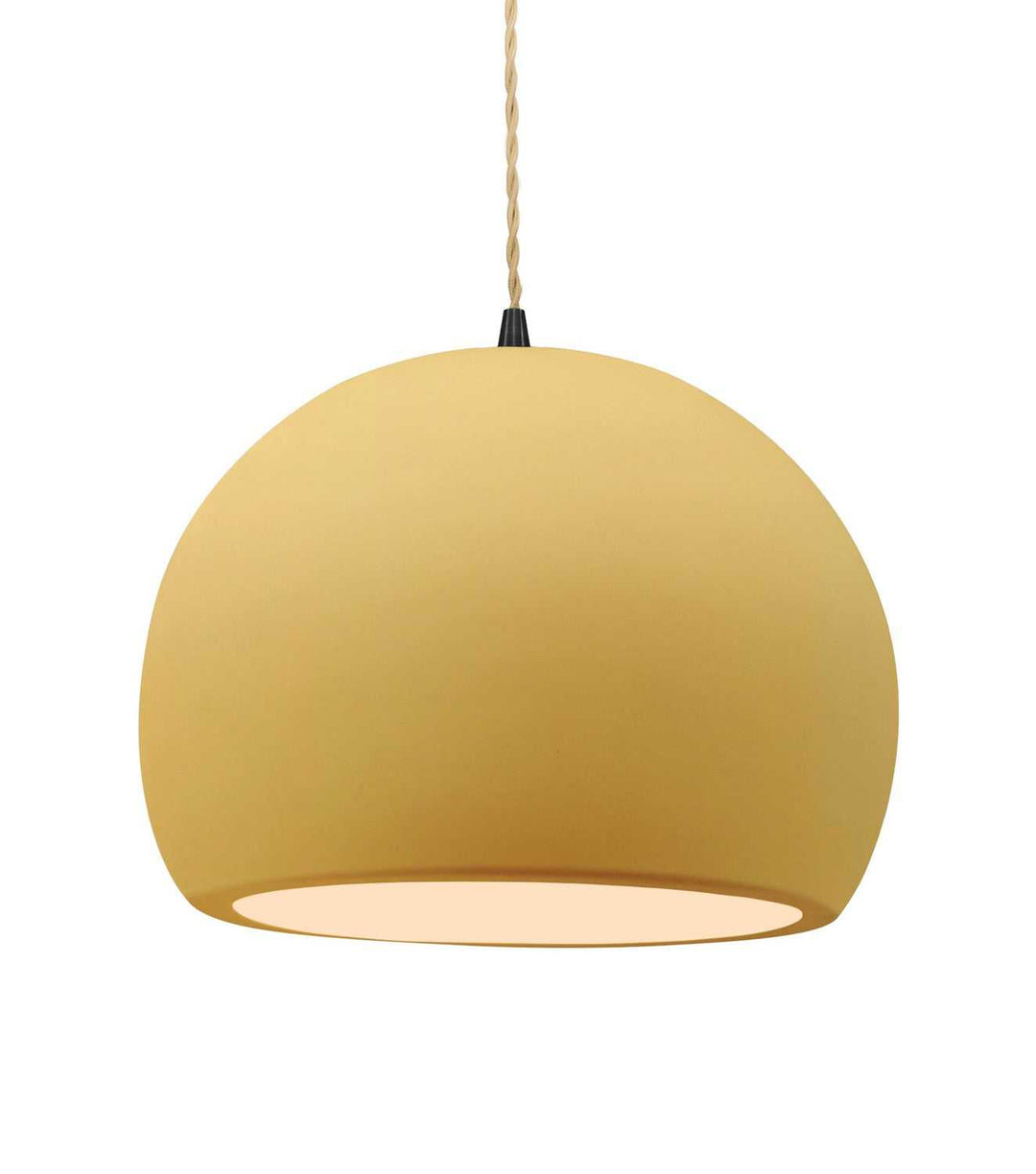 Radiance One Light Pendant in Muted Yellow Justice Designs