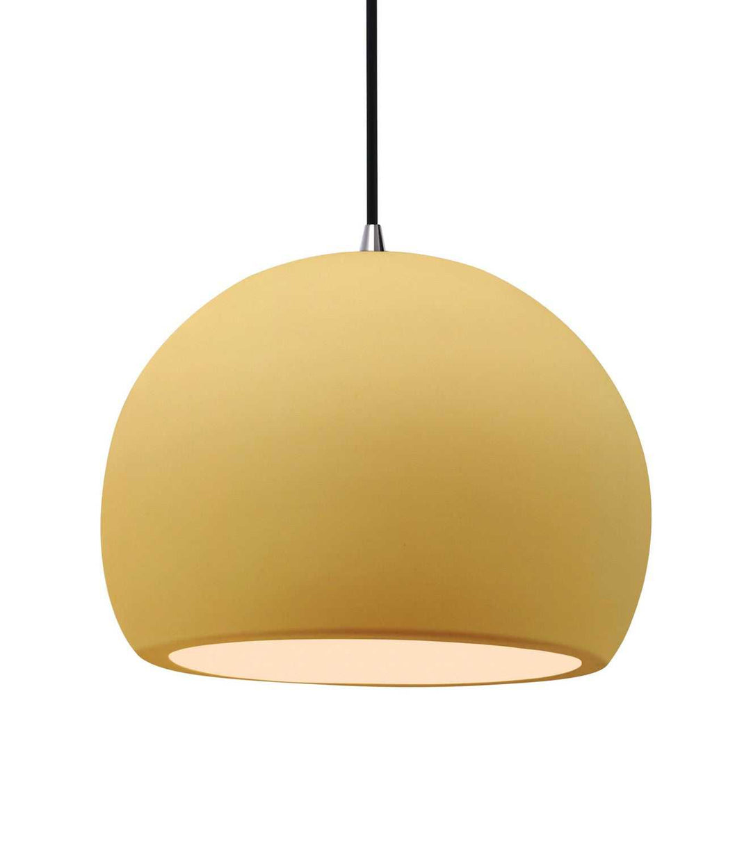 Radiance One Light Pendant in Muted Yellow Justice Designs