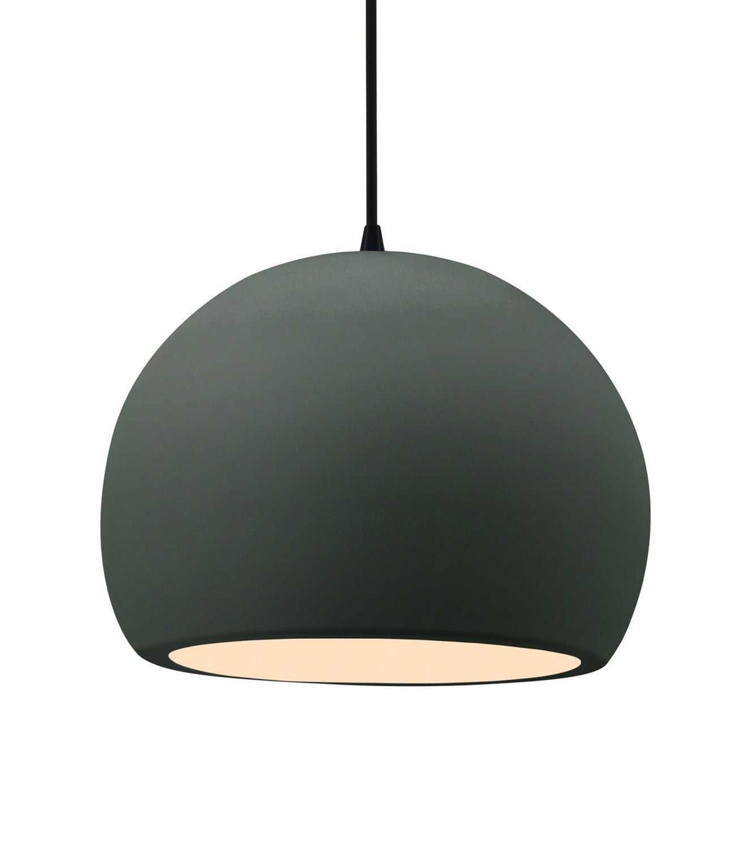 Radiance One Light Pendant in Pewter Green Justice Designs