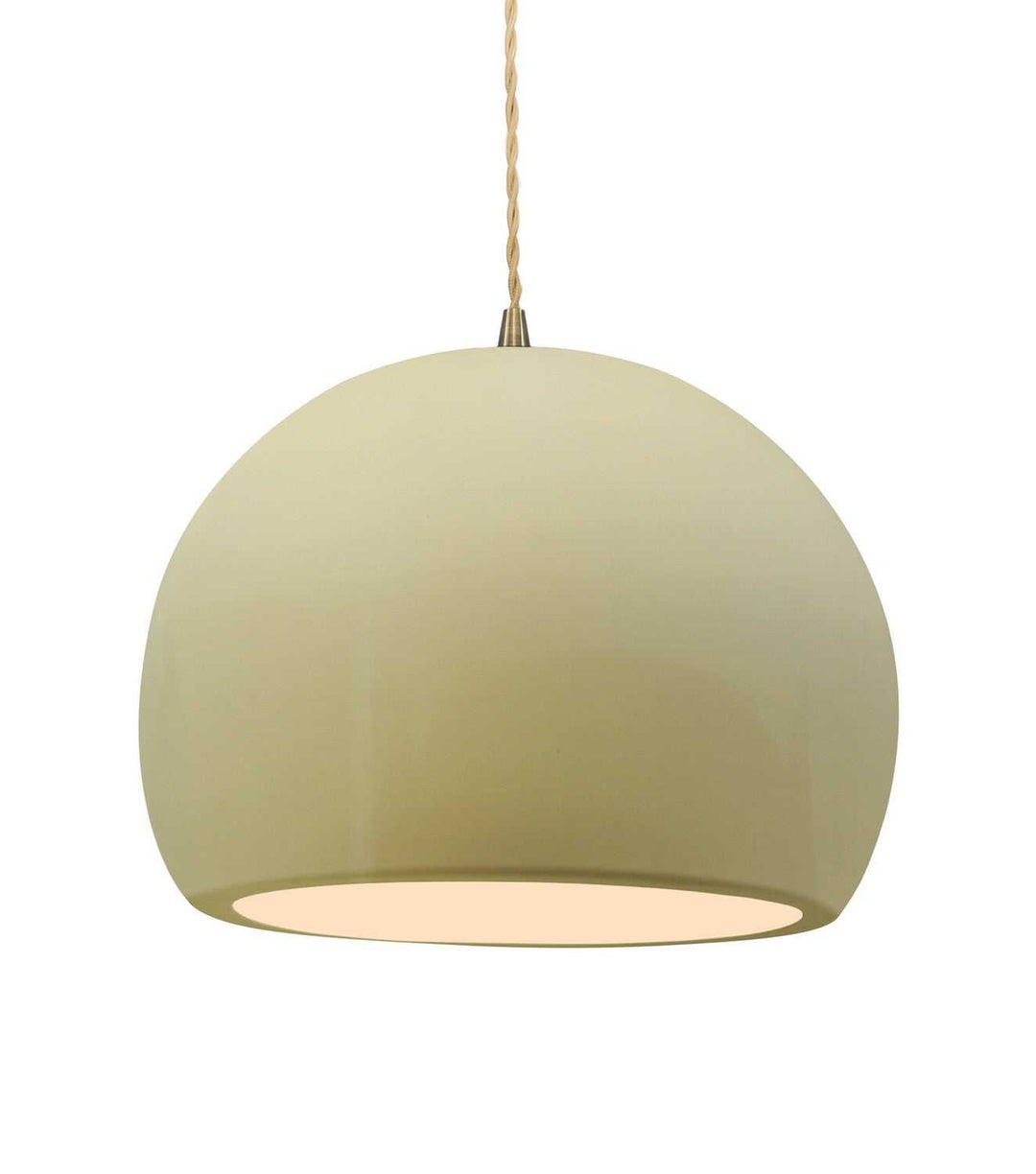 Radiance One Light Pendant in Vanilla (Gloss) Justice Designs