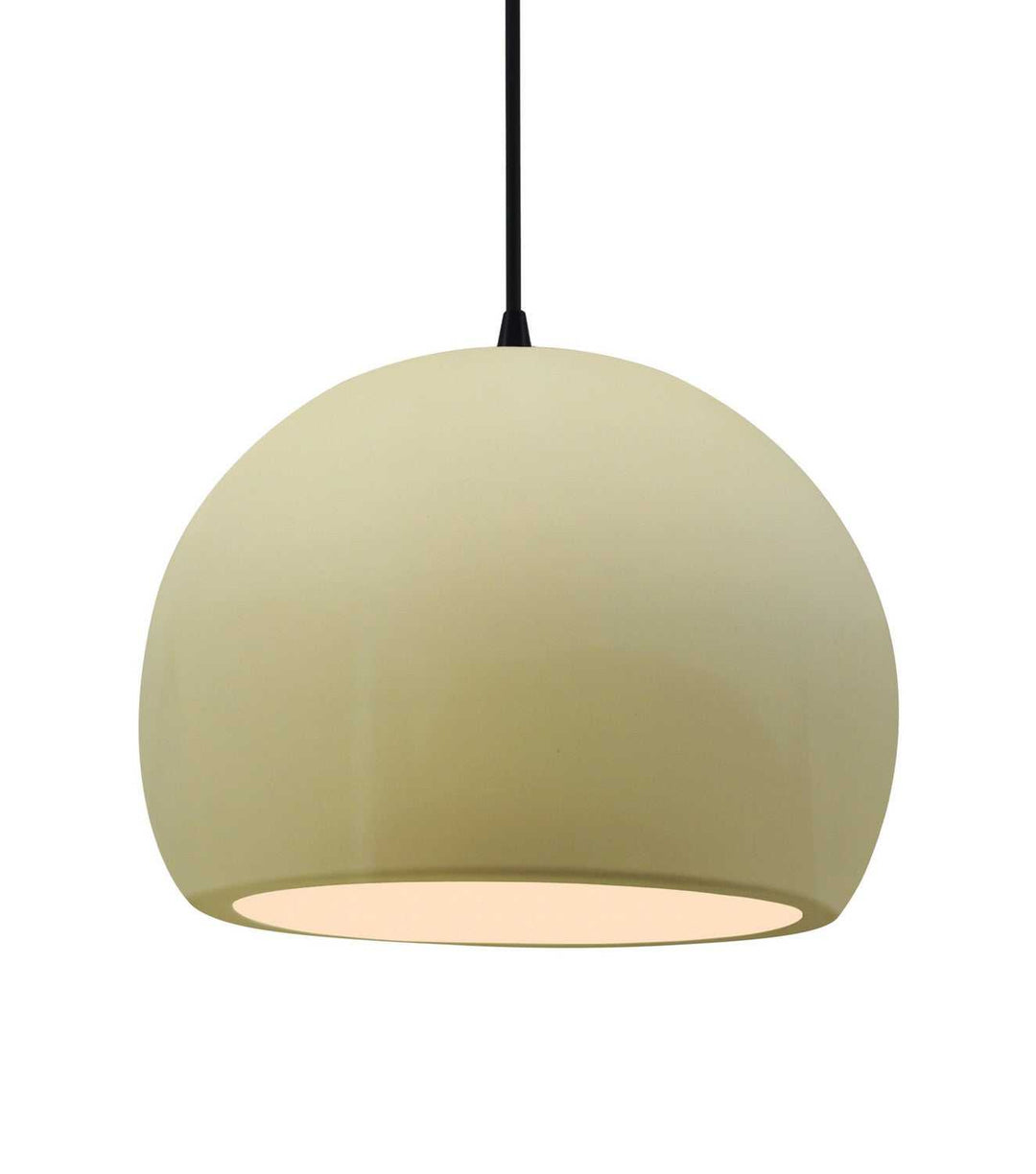 Radiance One Light Pendant in Vanilla (Gloss) Justice Designs