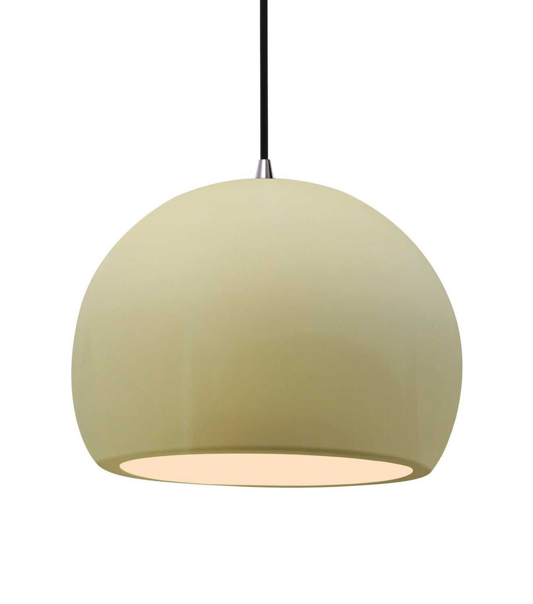 Radiance One Light Pendant in Vanilla (Gloss) Justice Designs