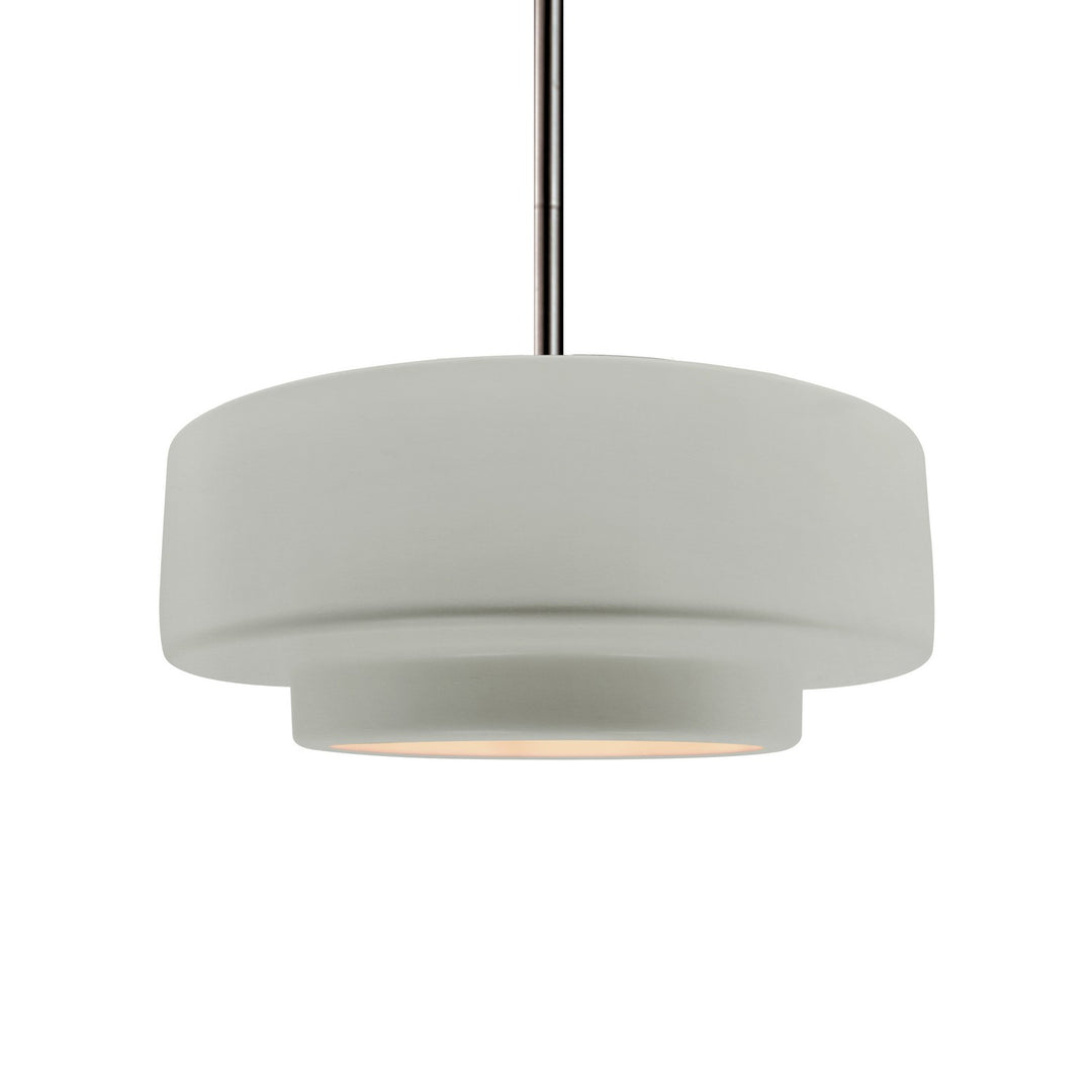 Justice Designs - CER-6543-BIS-NCKL-RIGID - One Light Pendant - Radiance - Bisque