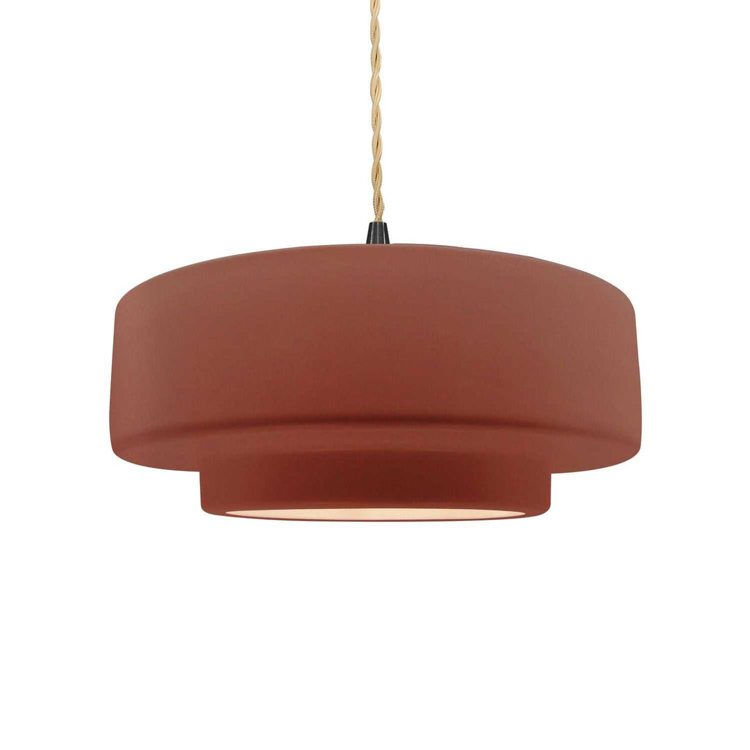 Radiance One Light Pendant in Canyon Clay Justice Designs