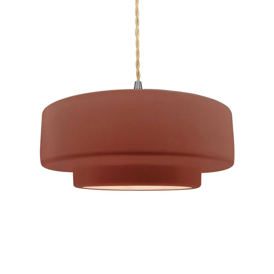 Radiance One Light Pendant in Canyon Clay Justice Designs