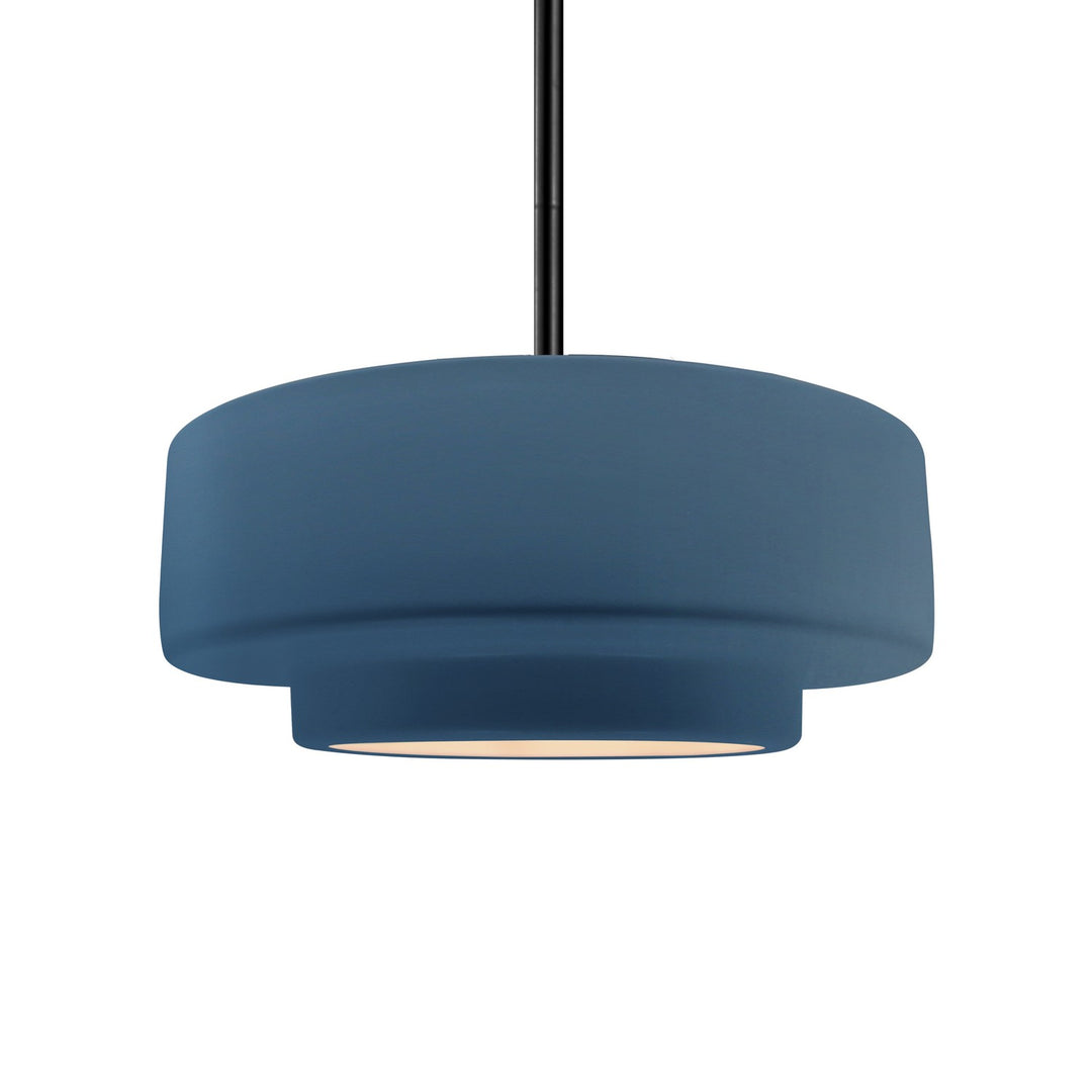 Justice Designs - CER-6543-MID-MBLK-RIGID - One Light Pendant - Radiance - Midnight Sky