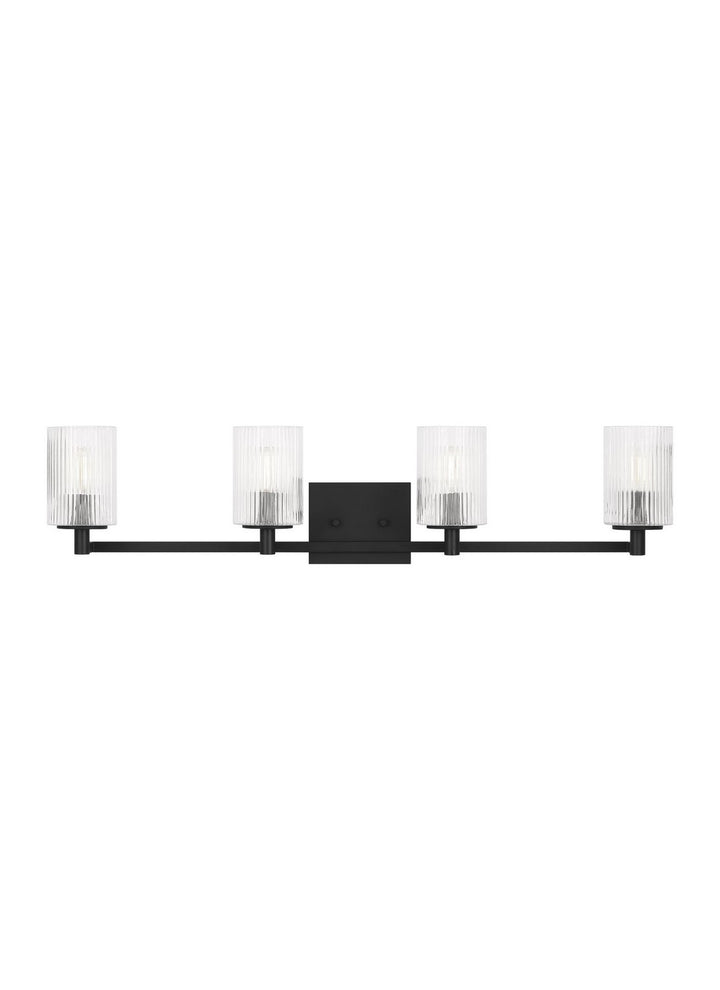 Generation Lighting Canada - GLV1044MBK - Four Light Wall / Bath - Lando - Midnight Black