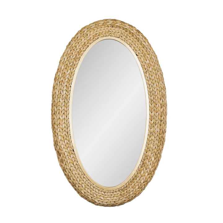 Athena Mirror in French Gold/Natural Seagrass - available from The Lighting Shoppe, trusted by Canadian homeowners