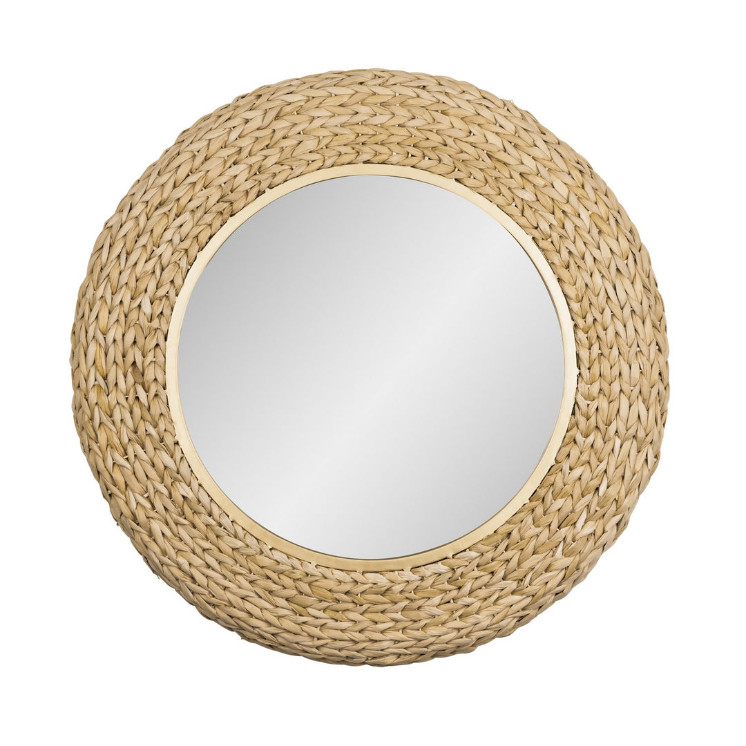 Athena Mirror in French Gold/Natural Seagrass - available from The Lighting Shoppe, trusted by Canadian homeowners