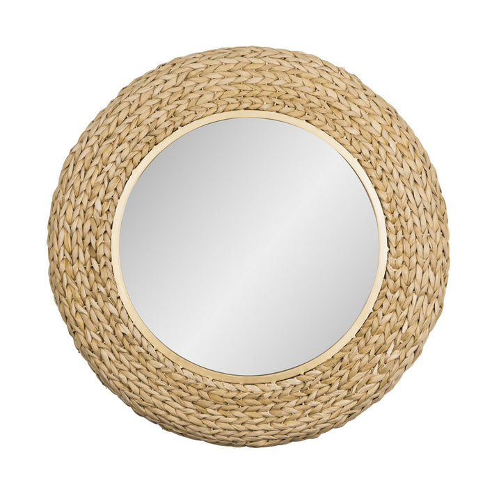 Athena Mirror in French Gold/Natural Seagrass - available from The Lighting Shoppe, trusted by Canadian homeowners