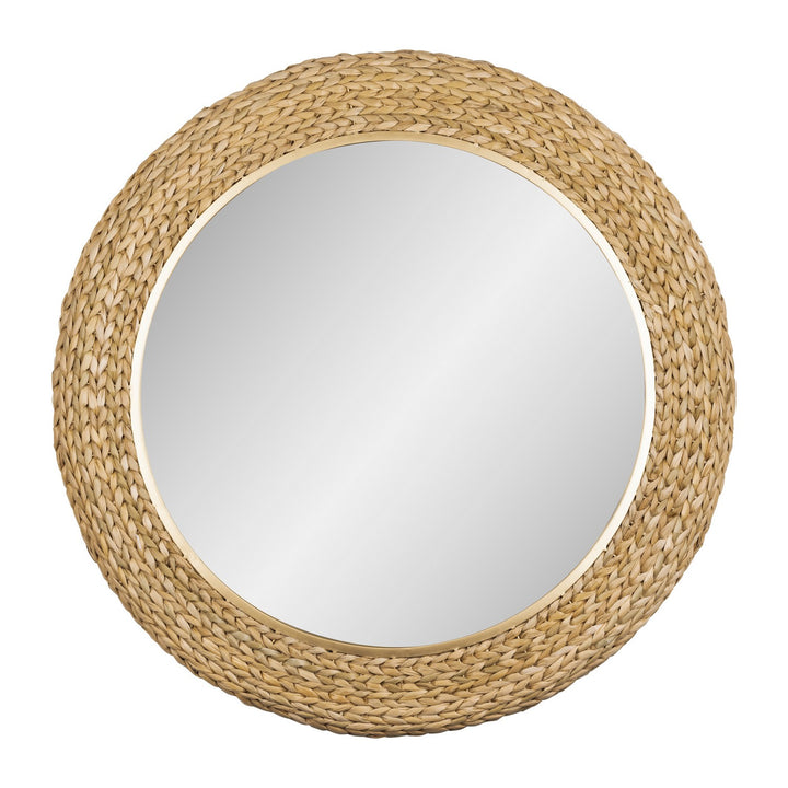 Athena Mirror in French Gold/Natural Seagrass - available from The Lighting Shoppe, trusted by Canadian homeowners