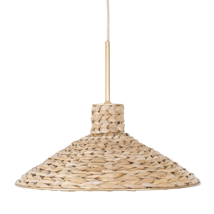 Hilton Head One Light Pendant in French Gold/Natural Seagrass - available from The Lighting Shoppe, trusted by Canadian homeowners