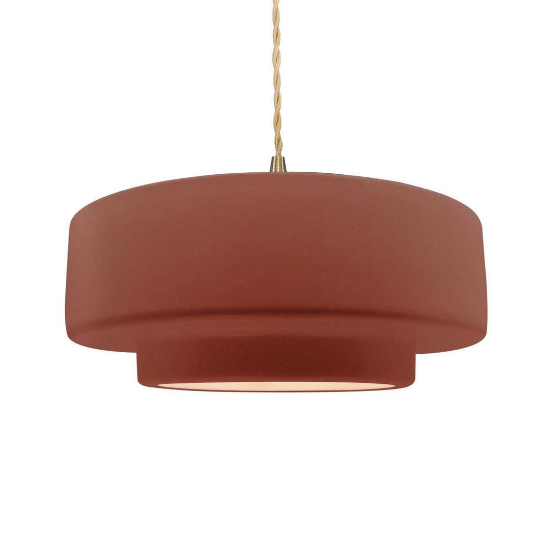 Radiance One Light Pendant in Canyon Clay Justice Designs