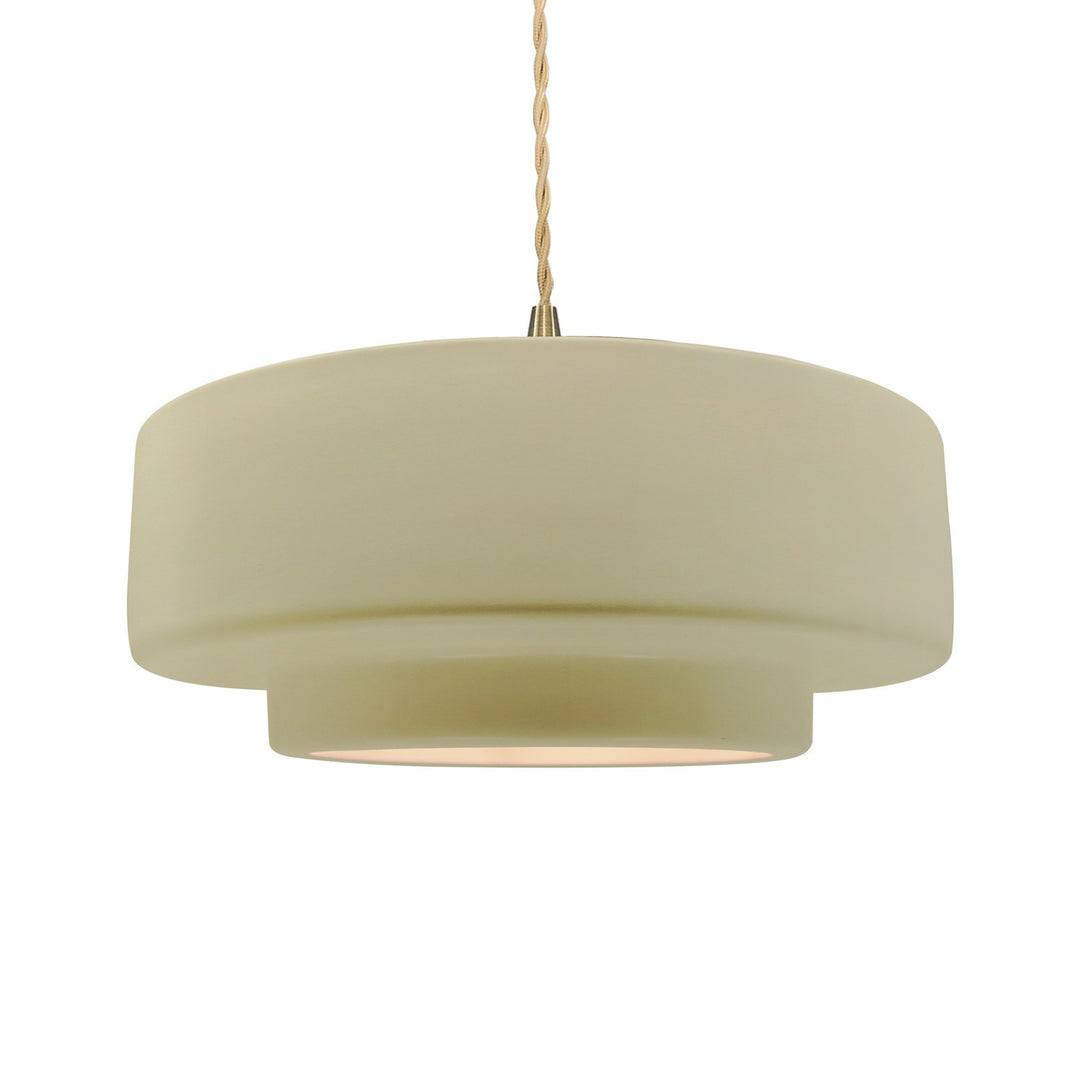 Justice Designs - CER-6545-VAN-BRSS-BEIG-TWST - One Light Pendant - Radiance - Vanilla (Gloss)