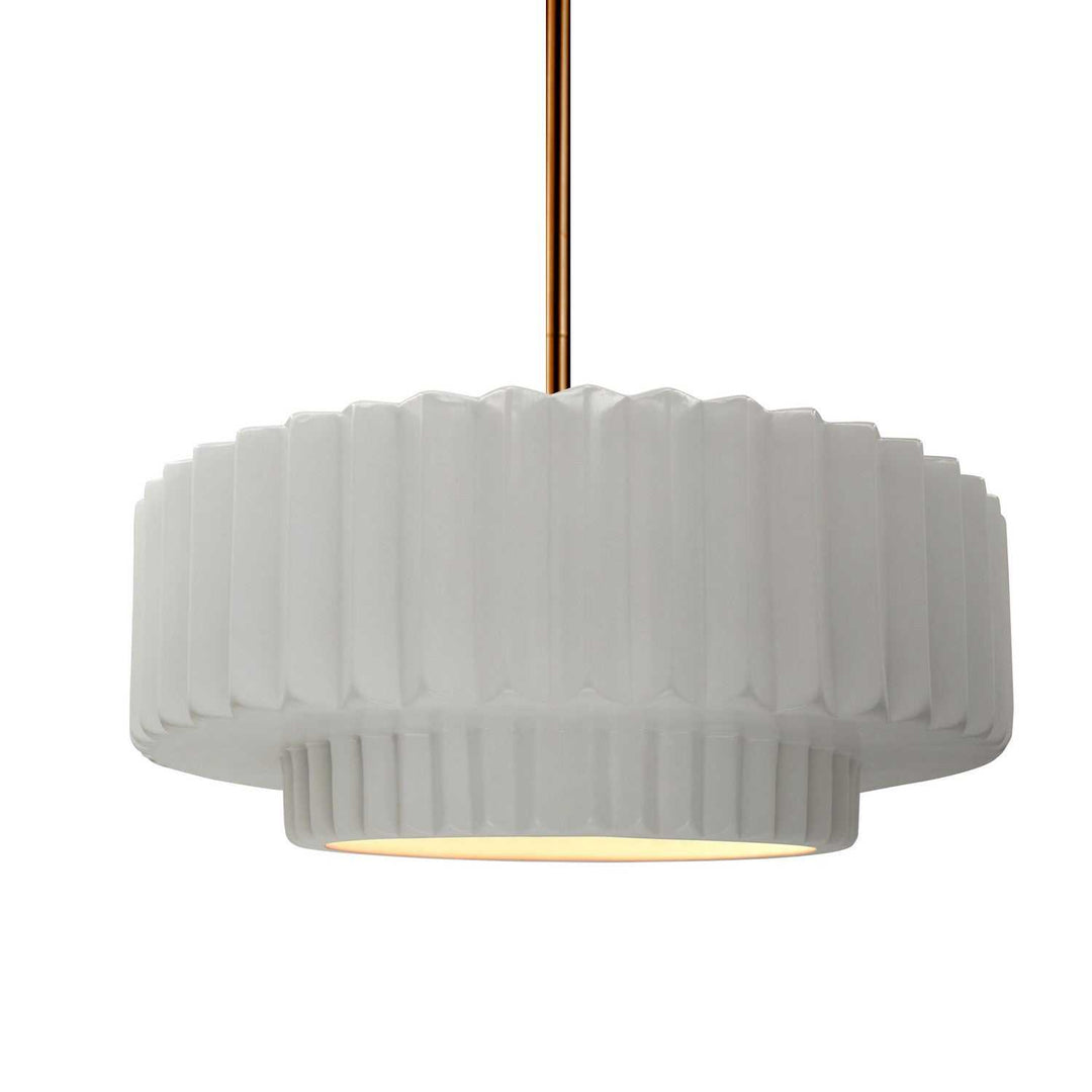 Radiance One Light Pendant in Bisque Justice Designs