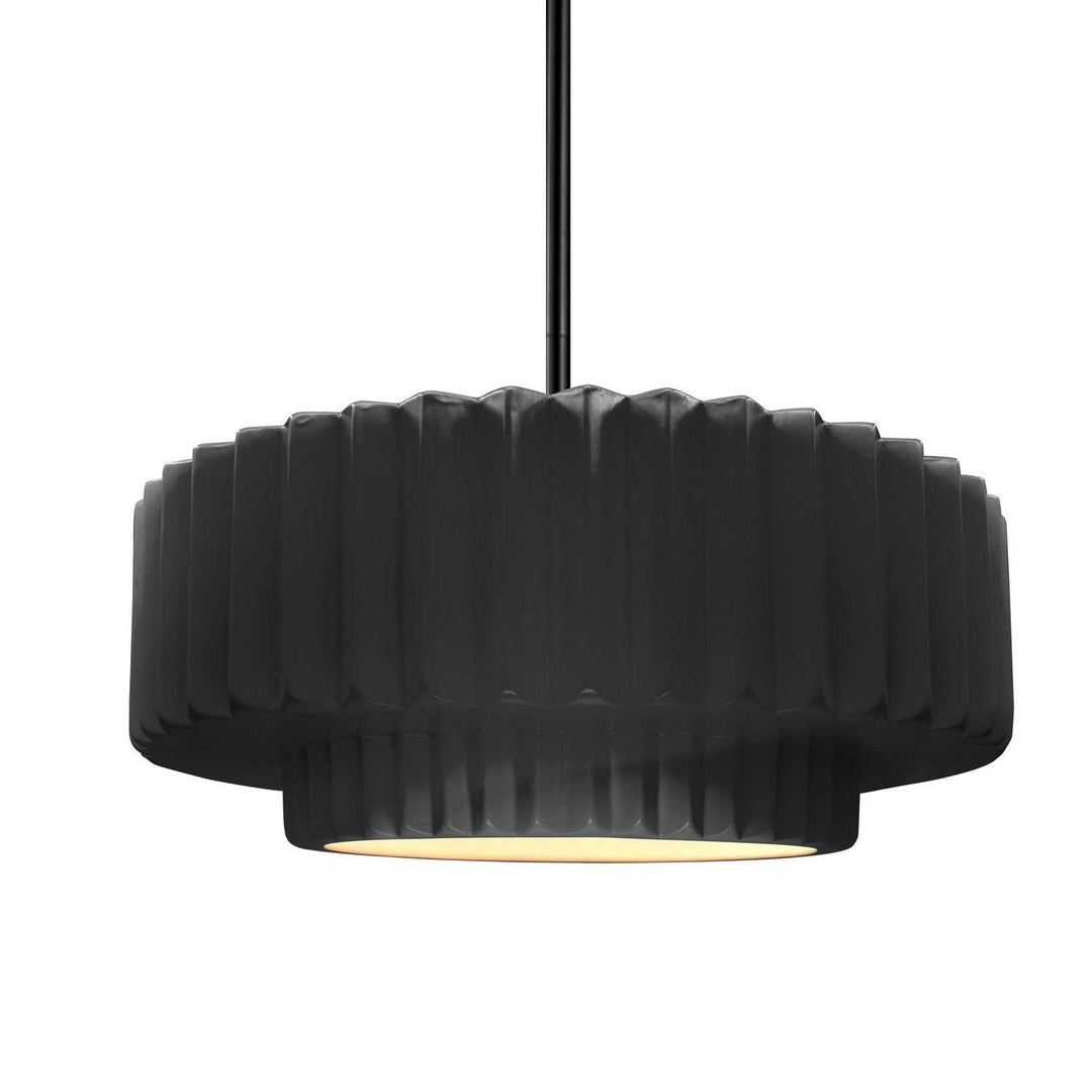 Radiance One Light Pendant in Gloss Black Justice Designs