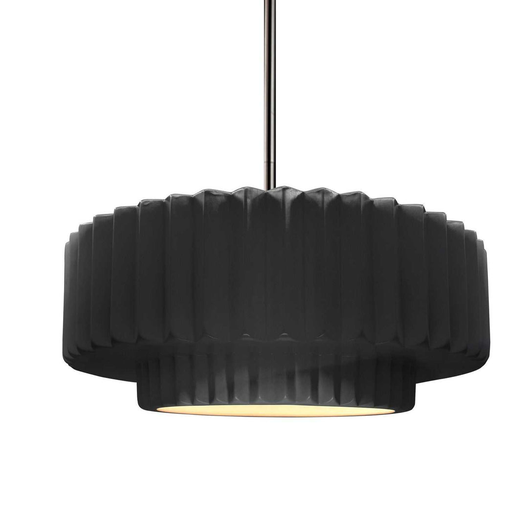 Radiance One Light Pendant in Gloss Black Justice Designs
