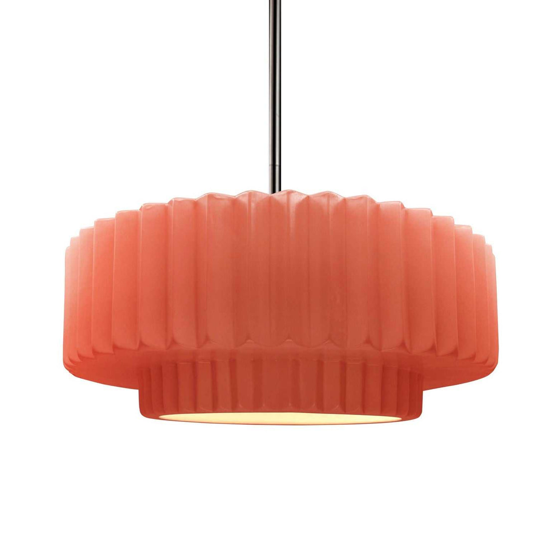 Radiance One Light Pendant in Gloss Blush Justice Designs