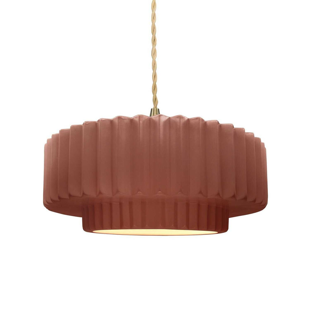 Radiance One Light Pendant in Canyon Clay Justice Designs