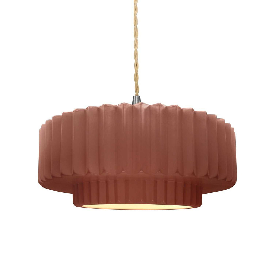 Radiance One Light Pendant in Canyon Clay Justice Designs