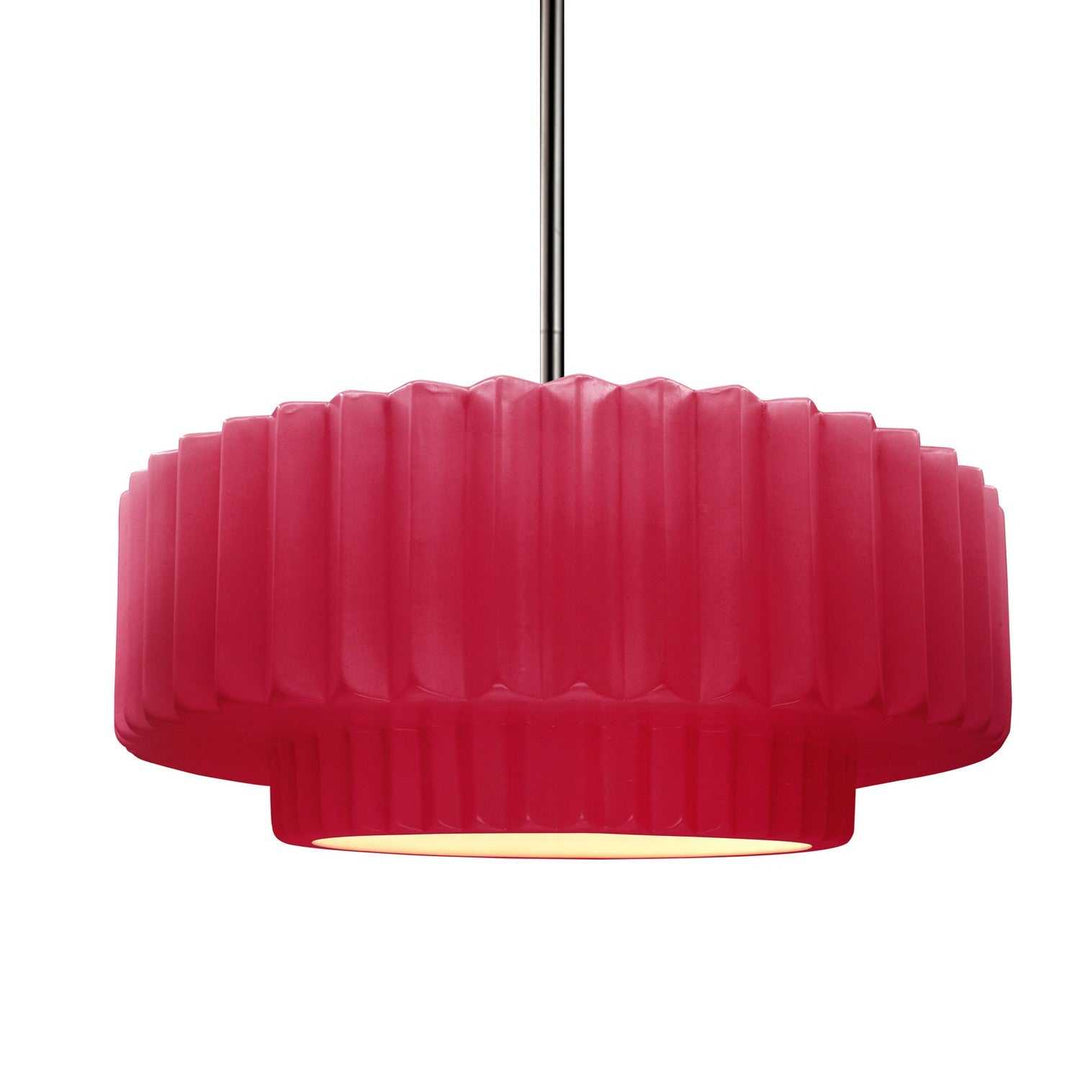 Radiance One Light Pendant in Cerise Justice Designs