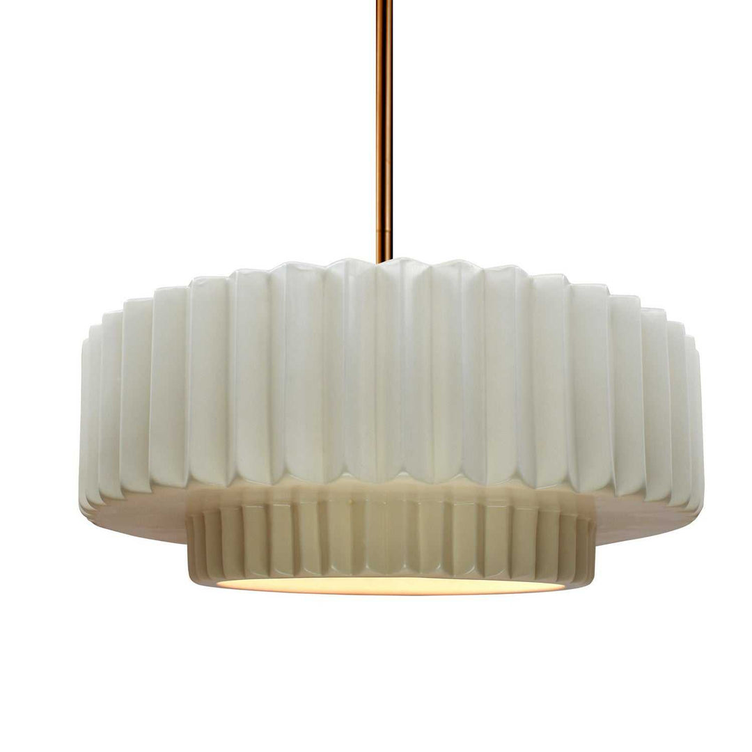 Radiance One Light Pendant in Matte White Justice Designs