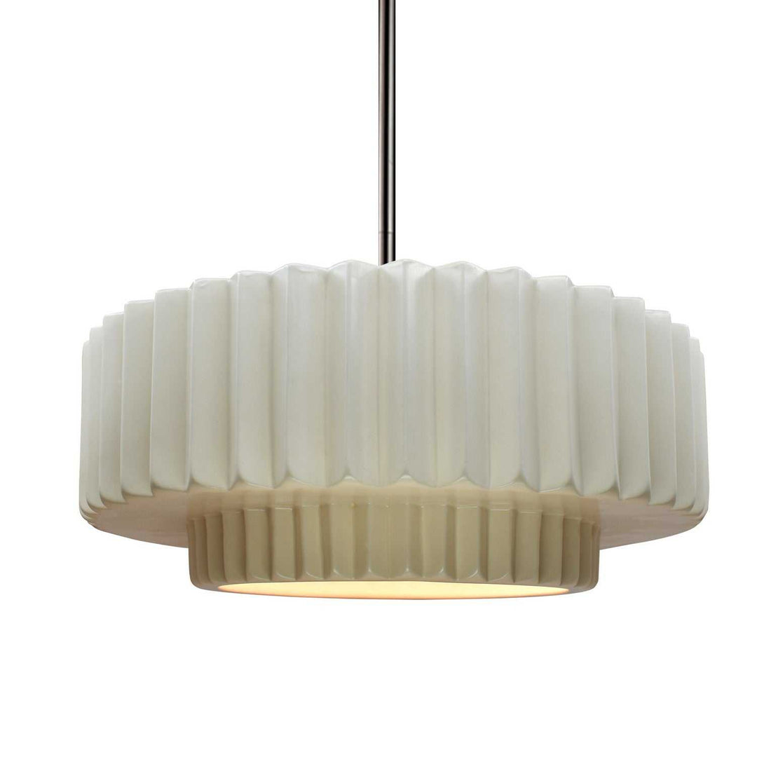 Radiance One Light Pendant in Matte White Justice Designs