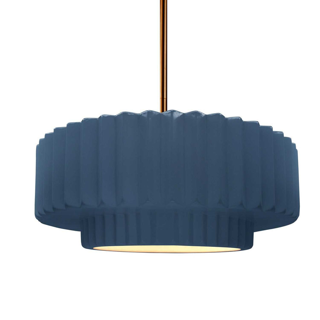 Radiance One Light Pendant in Midnight Sky w/ Matte White Justice Designs
