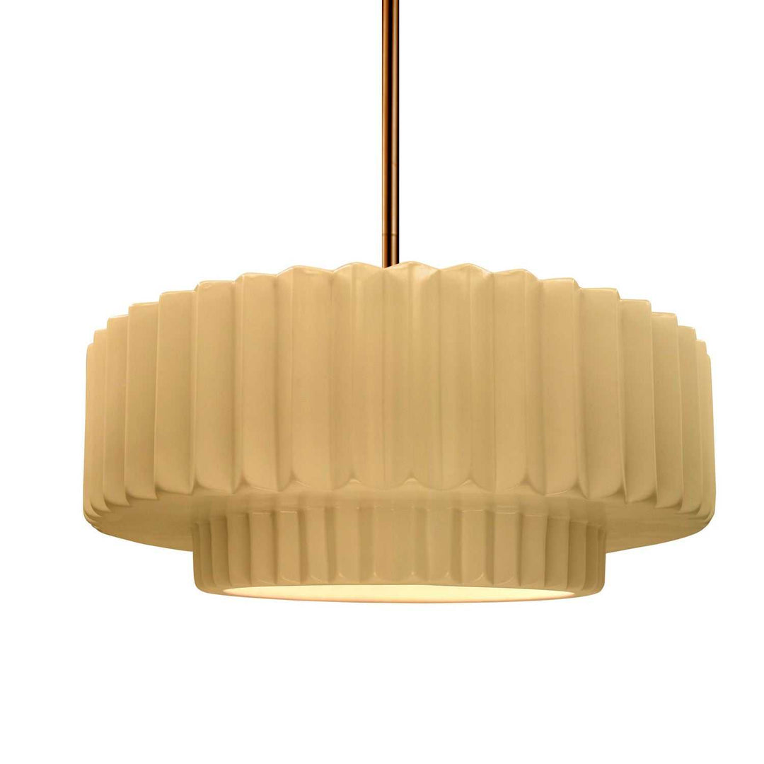 Radiance One Light Pendant in Muted Yellow Justice Designs